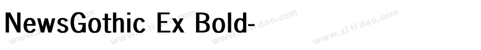 NewsGothic Ex Bold字体转换